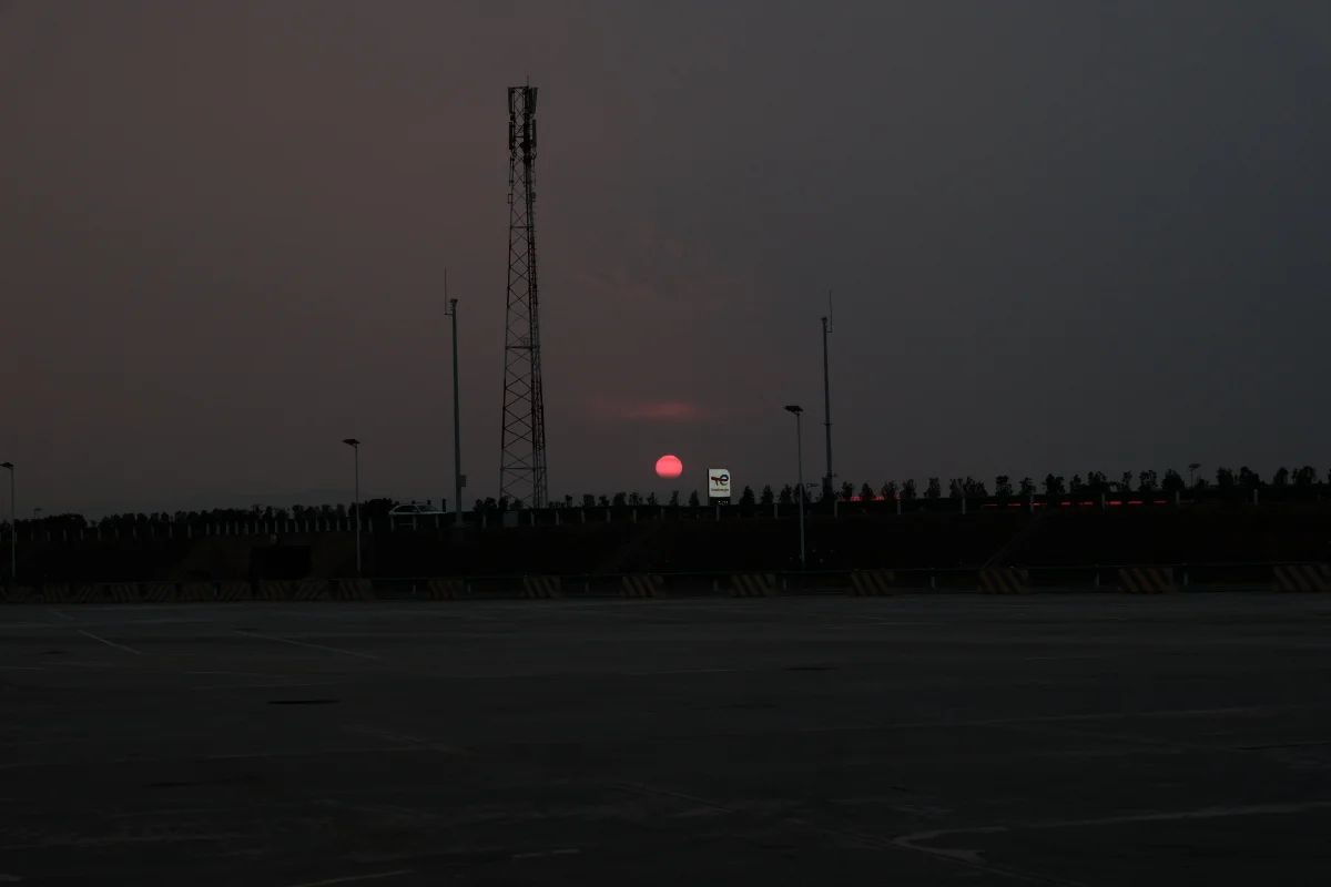 red sun